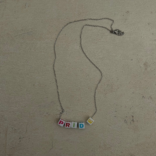 Pride letter necklace